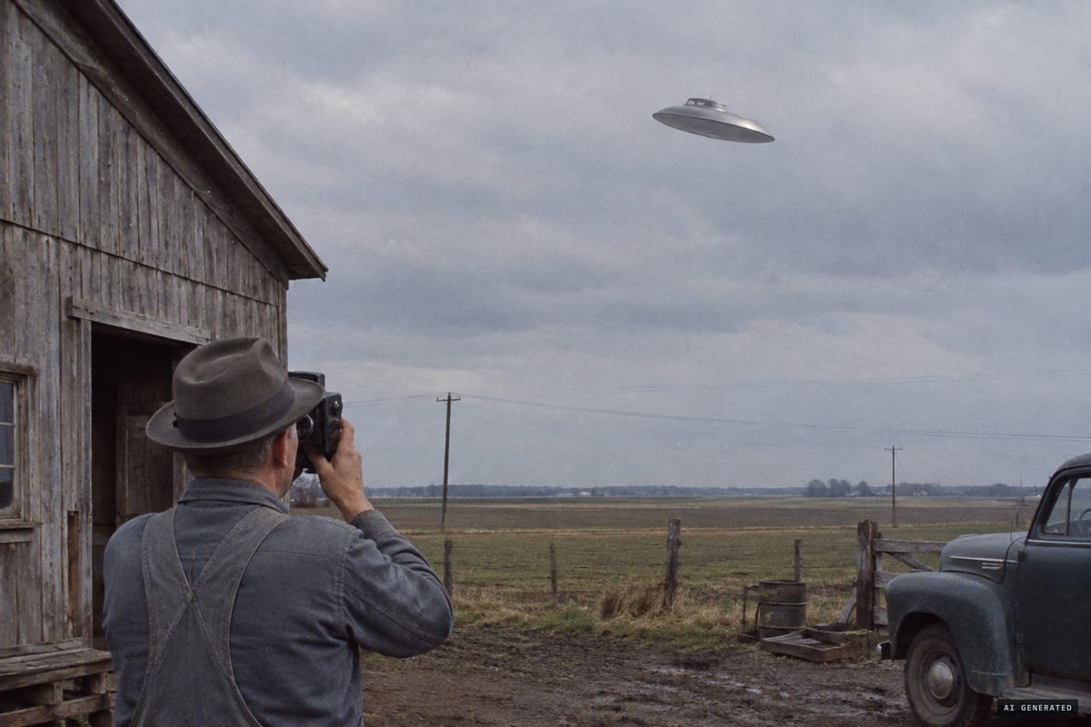 McMinnville, Oregon, May 11, 1950: a silent, silvery disc with a superstructure over a farm, one of the cases the Condon Report left unexplained.