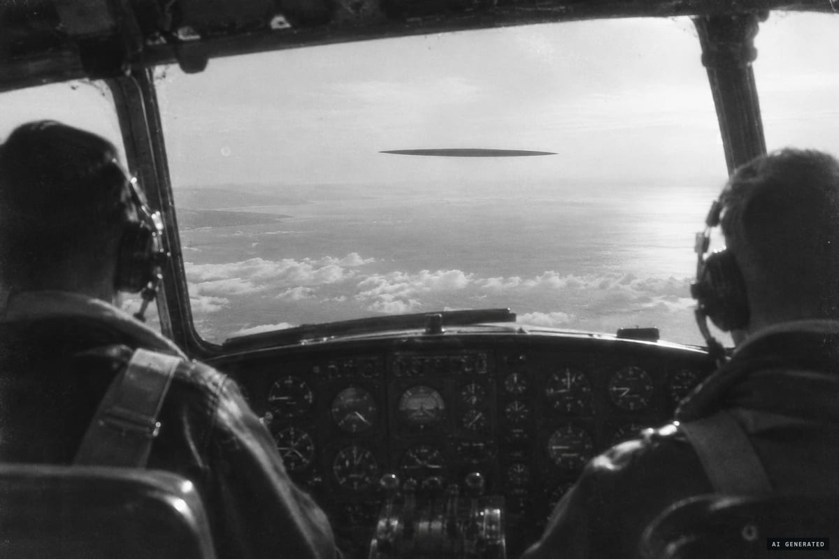 December 16, 1953: the crew of a Lockheed WV-2 test flight and Kelly Johnson on the ground near Agoura reported a huge, sharp-edged black ellipse hovering over the Santa Barbara Channel before it climbed away to the west.