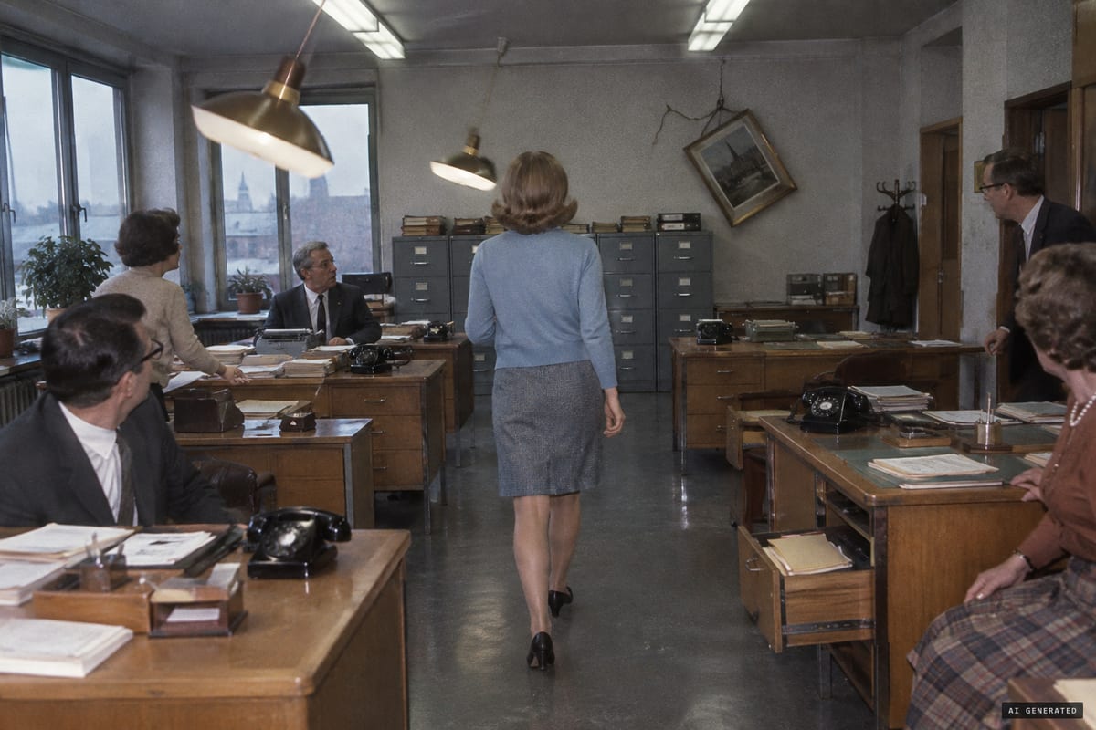 Rosenheim, Bavaria, late 1967: witnesses in Sigmund Adam's law office reported ceiling lamps swinging with growing force behind a young employee as she walked past, and pictures turning on the walls.