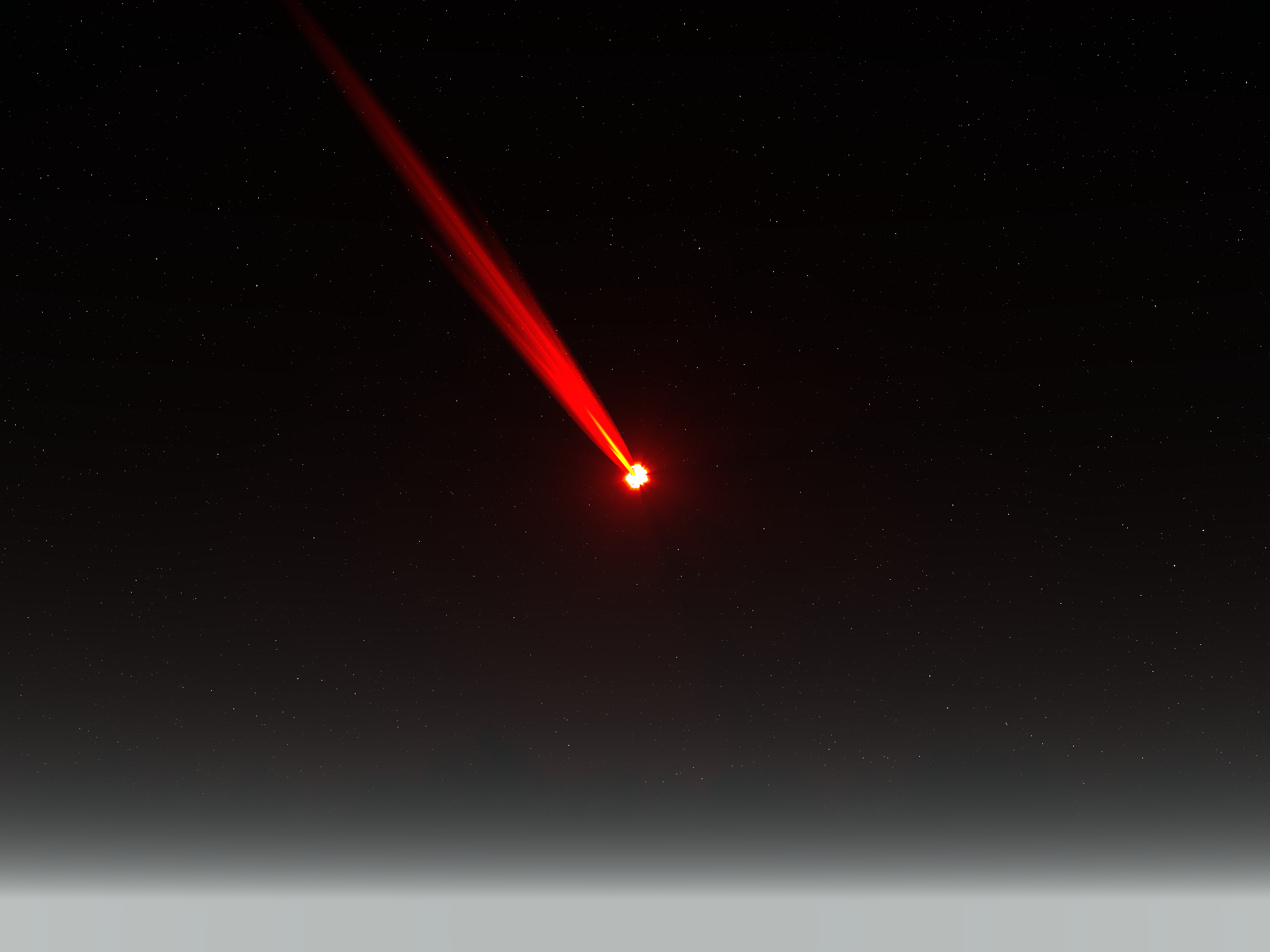Artist's impression: meteor or ghost rocket, not evidence.