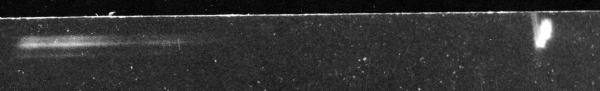 Second diffraction-grating spectrum photograph, 26 February 1984.