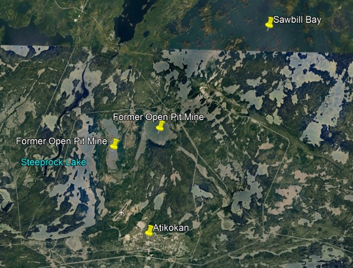 Map of the Atikokan area