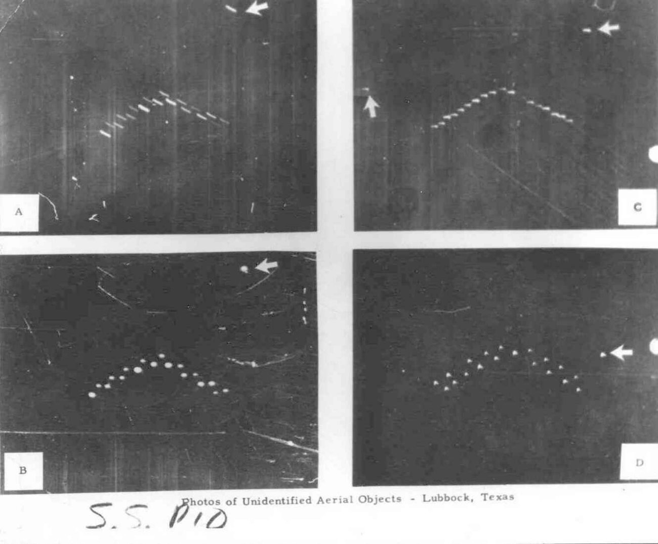 Hart photograph as it appears in the Project Blue Book file