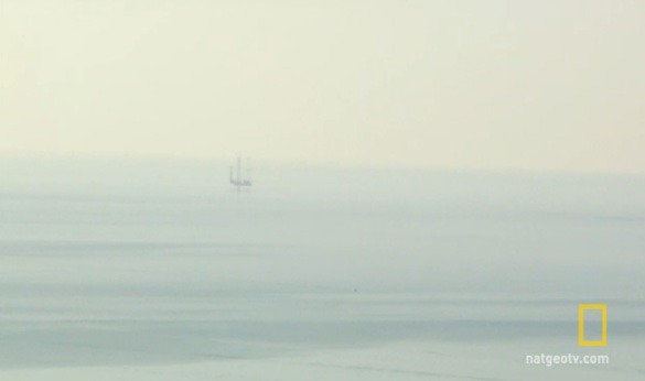 An oil rig as seen by the Chasing UFOs team.