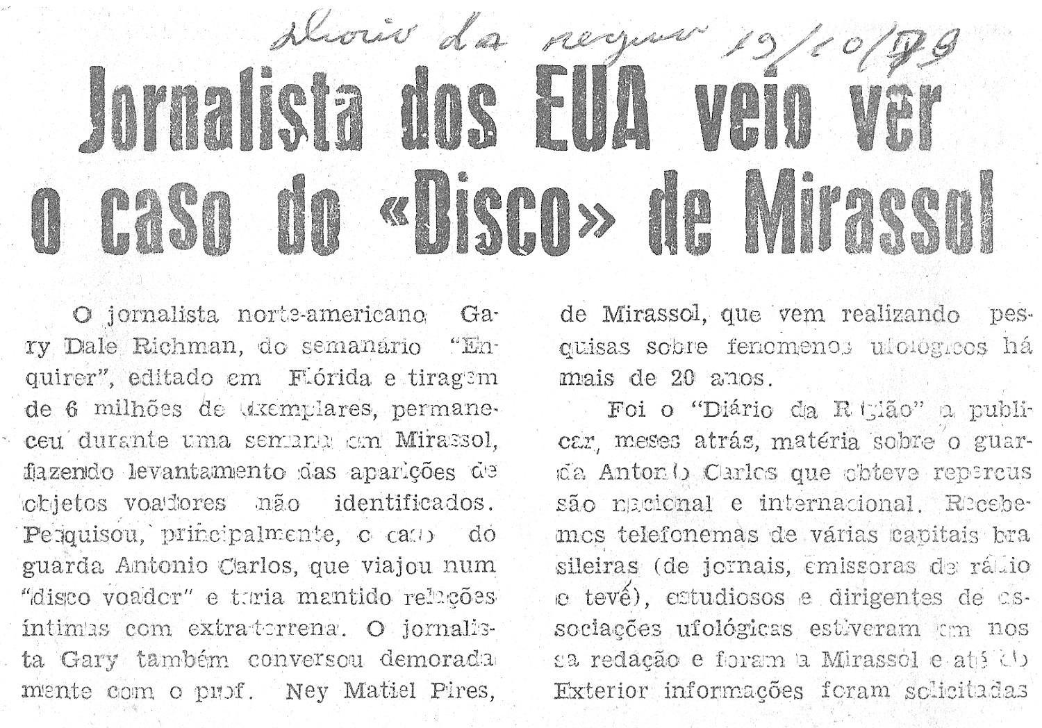 Diário da Região, 19 October 1979