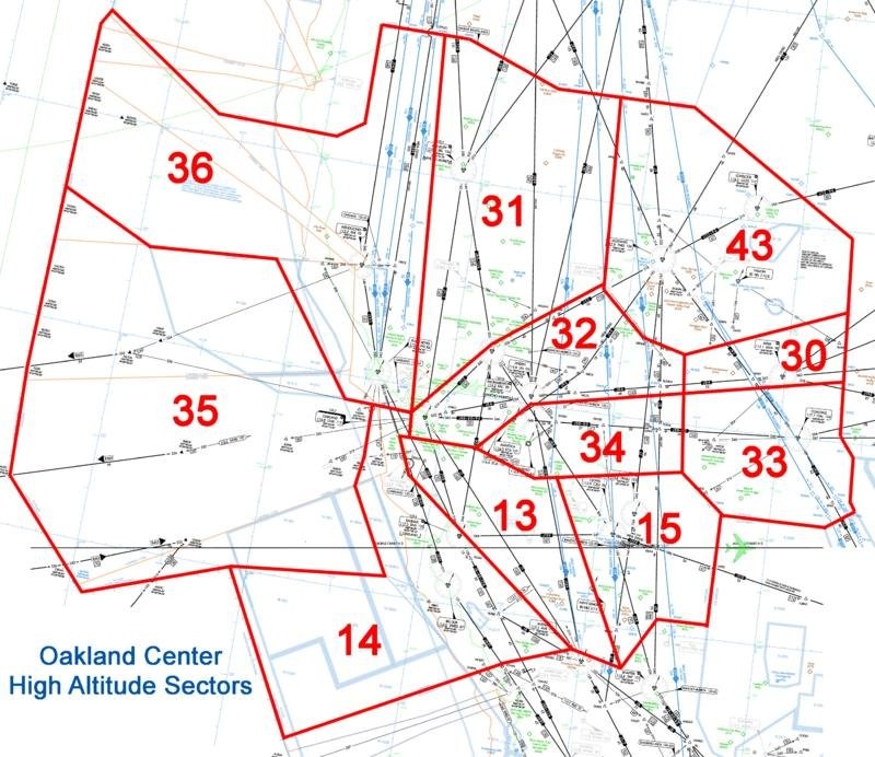 FAA chart of Oakland Center Sector 31