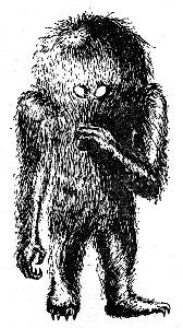 Sketch of the Petare beings; artist unknown, origin uncertain.