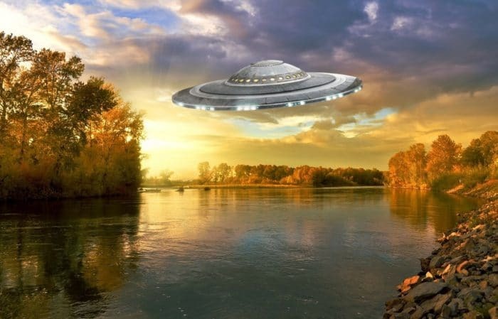 Illustration of a flying saucer