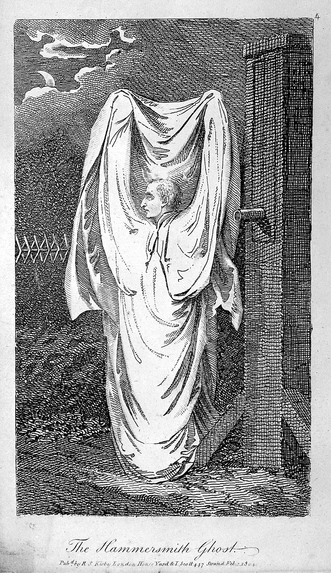 The Hammersmith Ghost, an 1804 engraving depicting the spectral figure