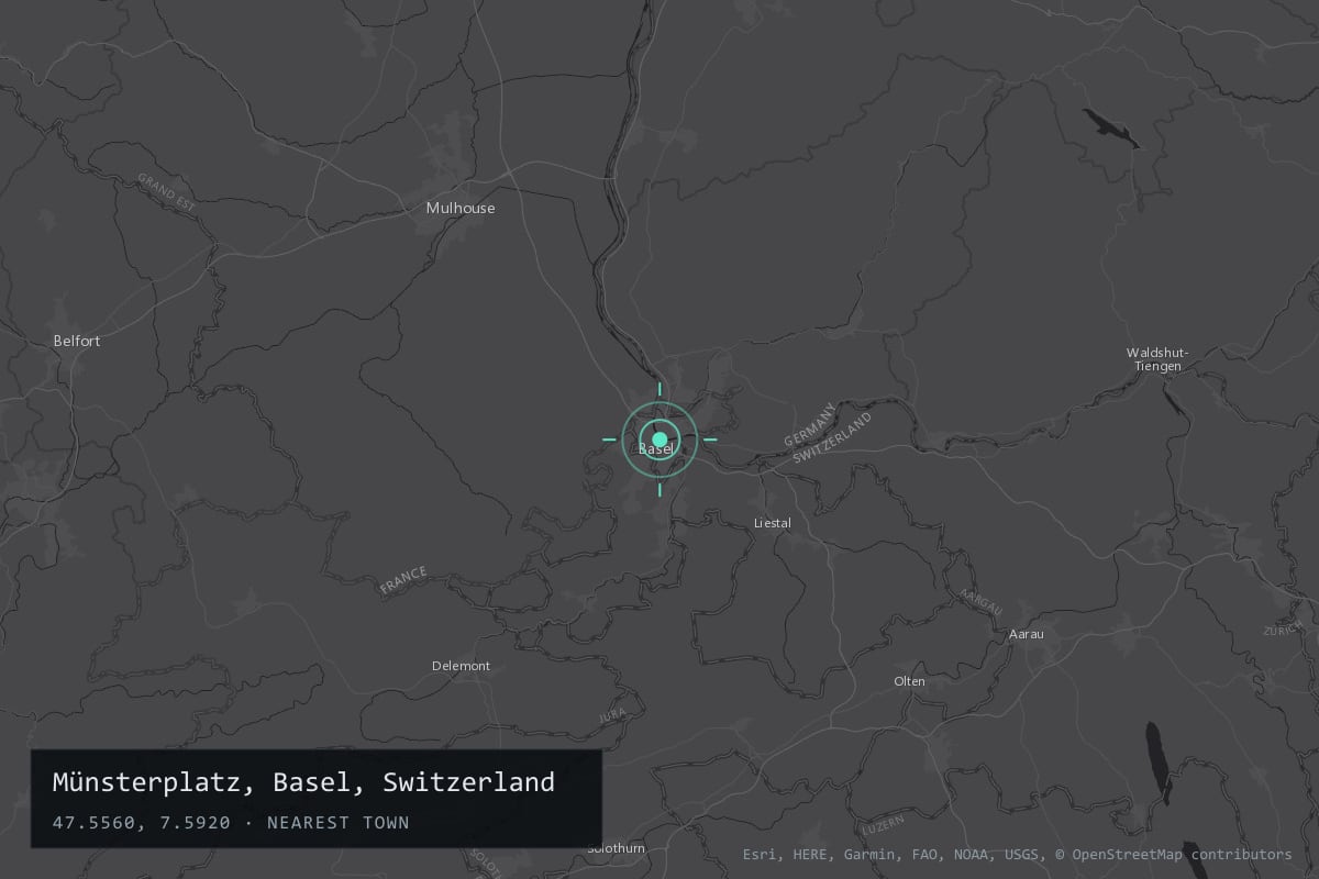 Where it happened: Münsterplatz, Basel, Switzerland