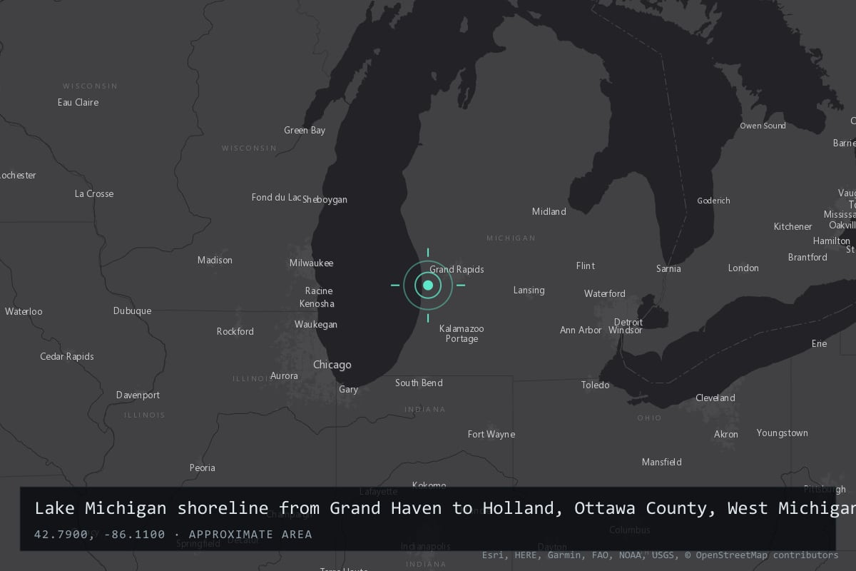 Where it happened: Lake Michigan shoreline from Grand Haven to Holland, Ottawa County, West Michigan, United States