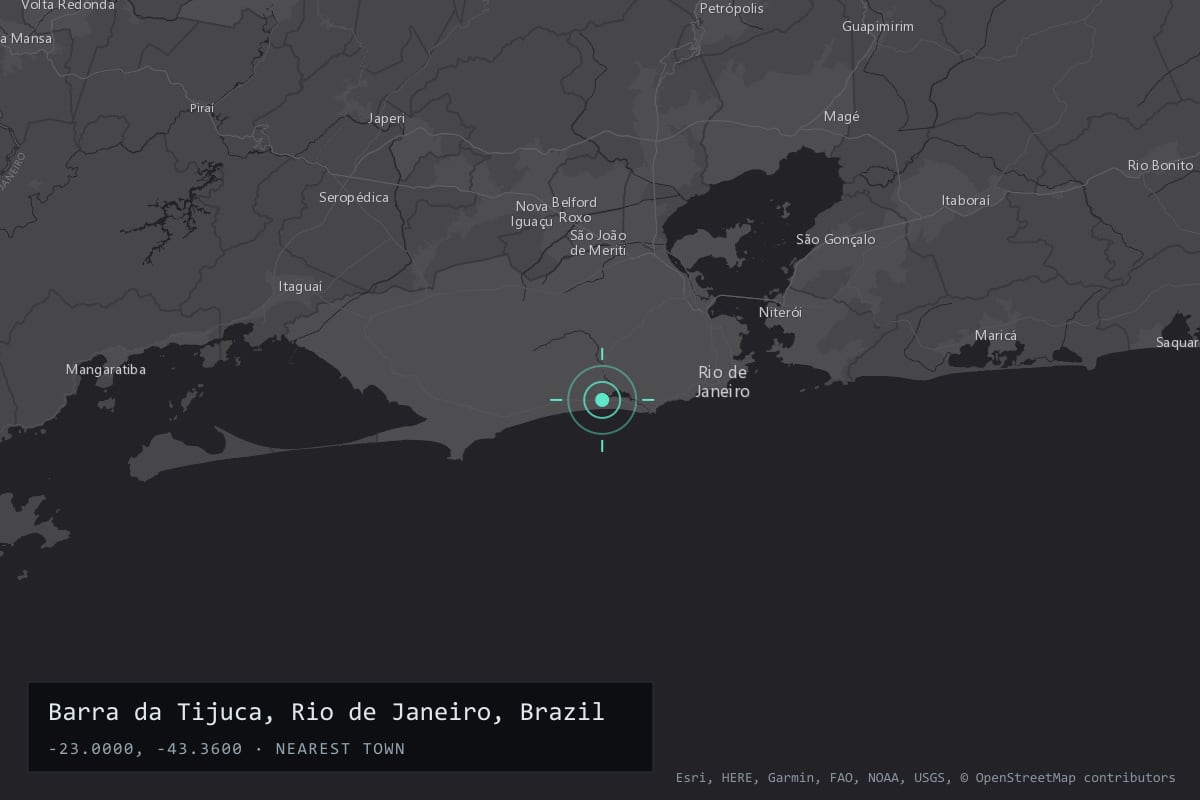 Where it happened: Barra da Tijuca, Rio de Janeiro, Brazil