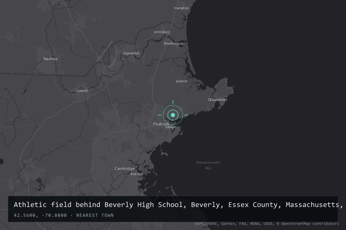 Where it happened: Athletic field behind Beverly High School, Beverly, Essex County, Massachusetts, United States