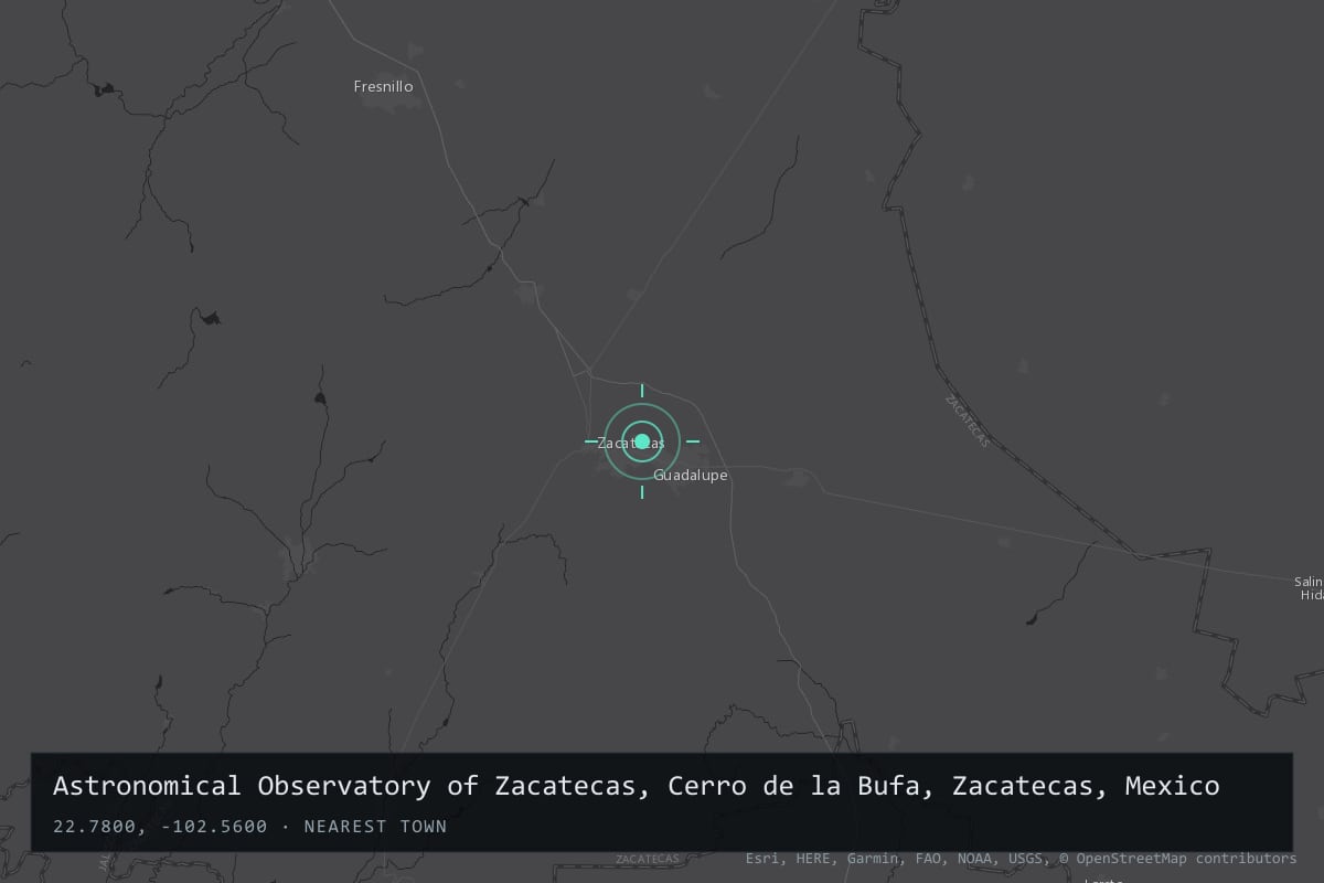 Where it happened: Astronomical Observatory of Zacatecas, Cerro de la Bufa, Zacatecas, Mexico