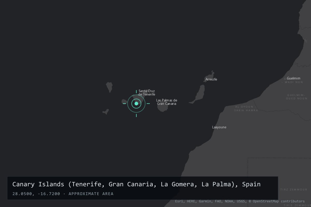 Where it happened: Canary Islands (Tenerife, Gran Canaria, La Gomera, La Palma), Spain