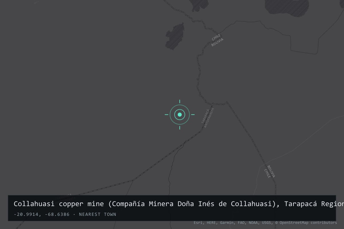 Where it happened: Collahuasi copper mine (Compañía Minera Doña Inés de Collahuasi), Tarapacá Region, Chile