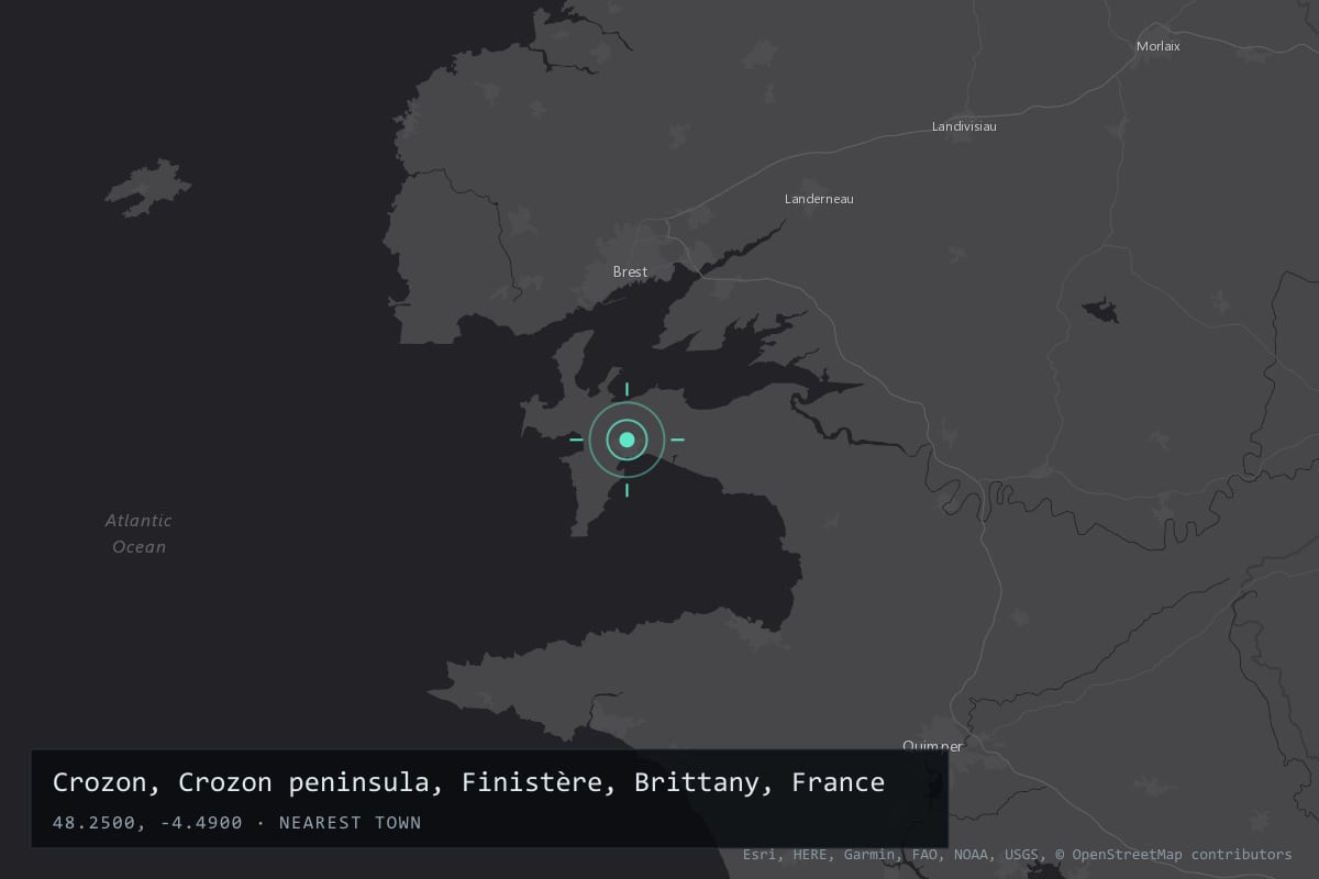 Where it happened: Crozon, Crozon peninsula, Finistère, Brittany, France
