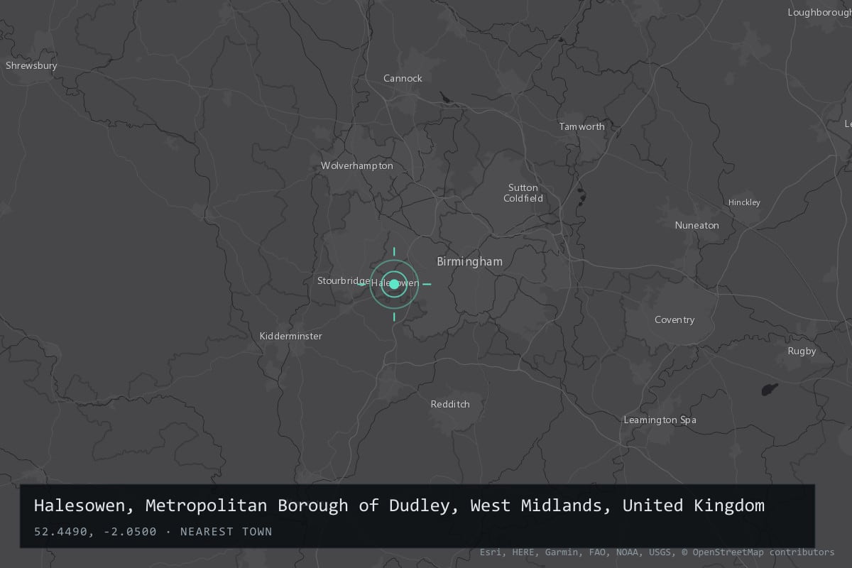 Where it happened: Halesowen, Metropolitan Borough of Dudley, West Midlands, United Kingdom