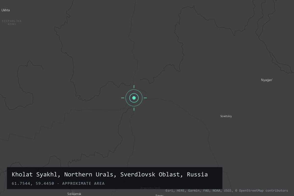 Where it happened: Kholat Syakhl, Northern Urals, Sverdlovsk Oblast, Russia