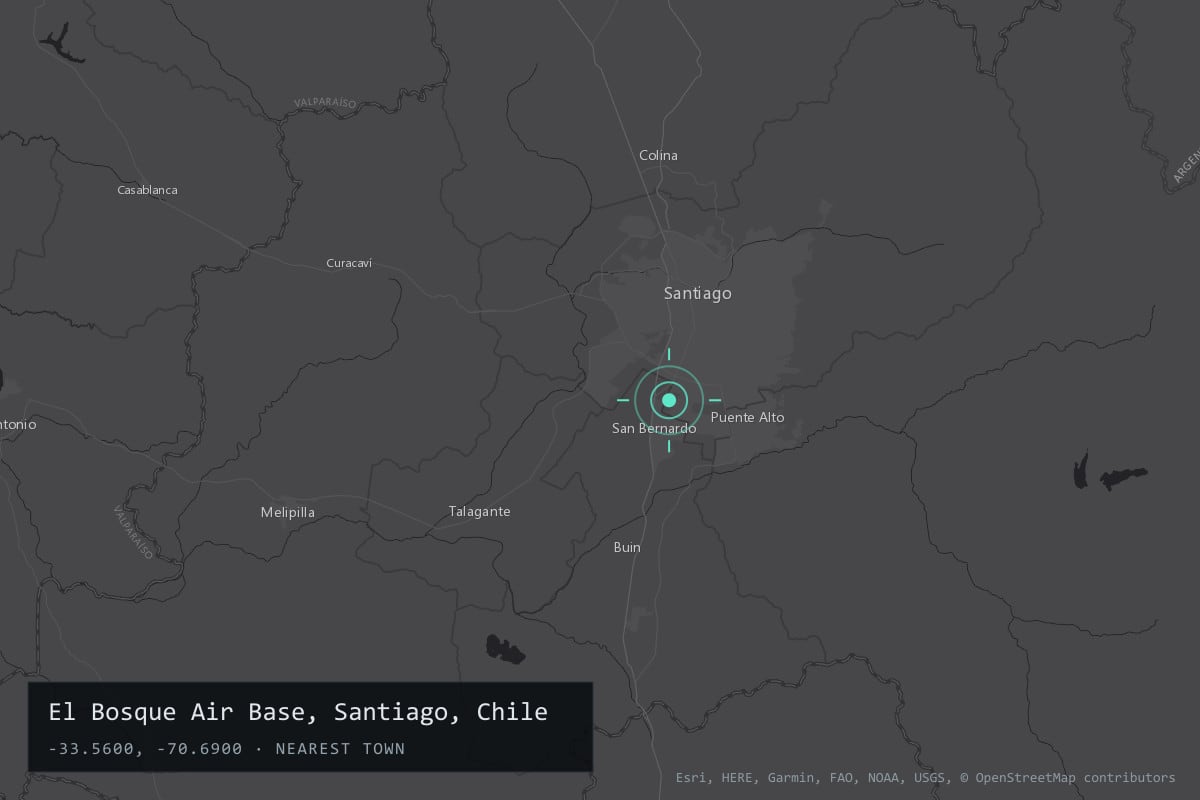 Where it happened: El Bosque Air Base, Santiago, Chile