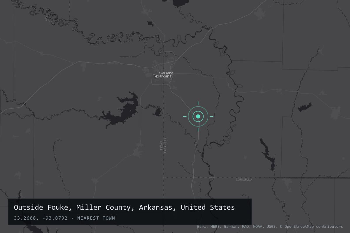 Where it happened: Rented frame house just outside Fouke, Miller County, Arkansas, United States