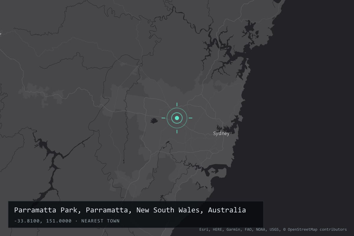 Where it happened: Parramatta Park, Parramatta, New South Wales, Australia