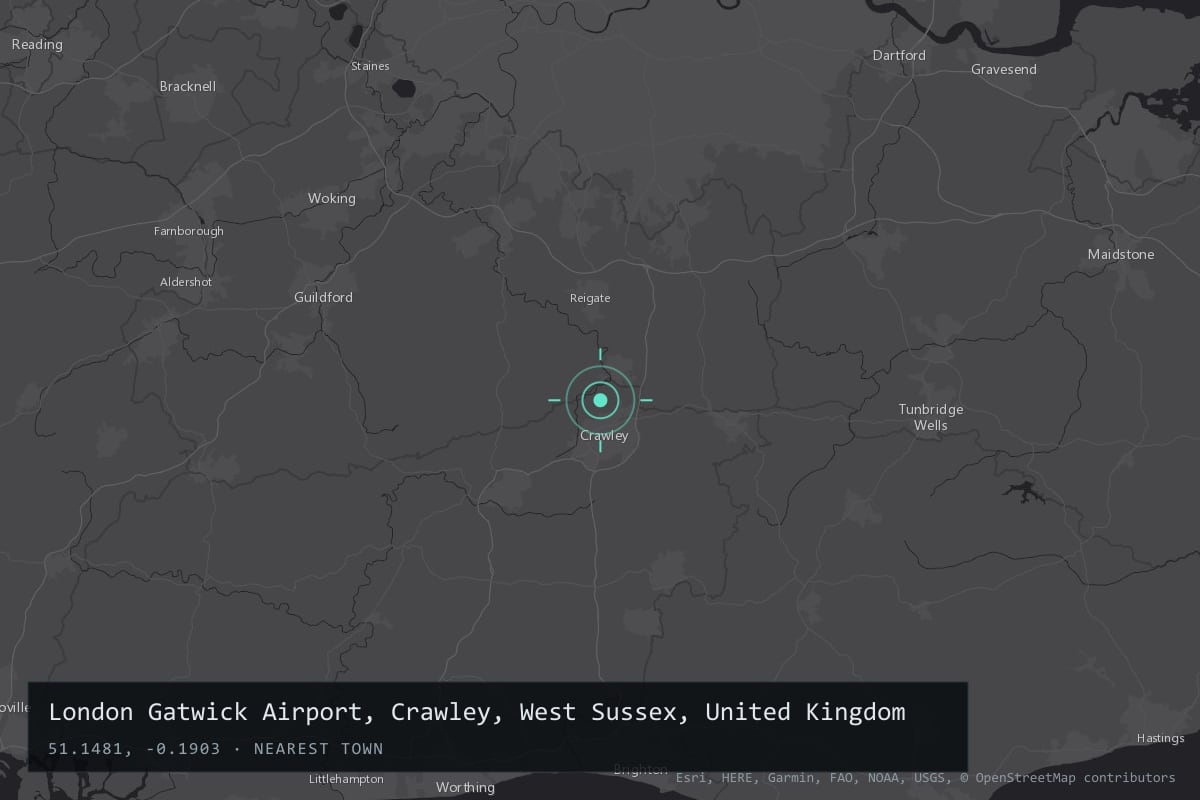 Where it happened: London Gatwick Airport, Crawley, West Sussex, United Kingdom