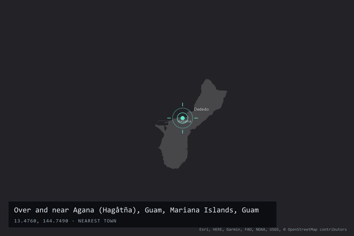 Where it happened: Over and near Agana (Hagåtña), Guam, Mariana Islands