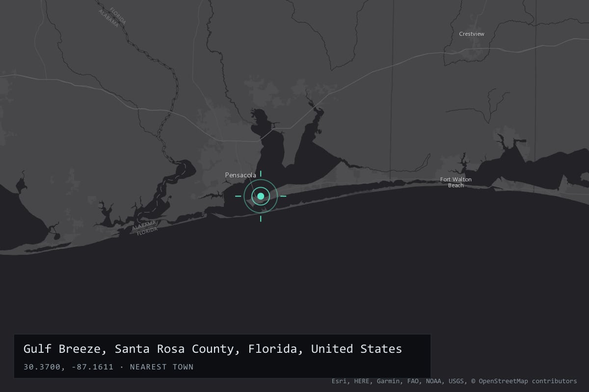 Where it happened: Gulf Breeze, Santa Rosa County, Florida, United States