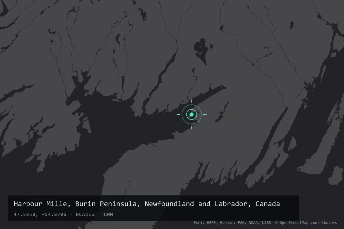Where it happened: Harbour Mille, Burin Peninsula, Newfoundland and Labrador, Canada