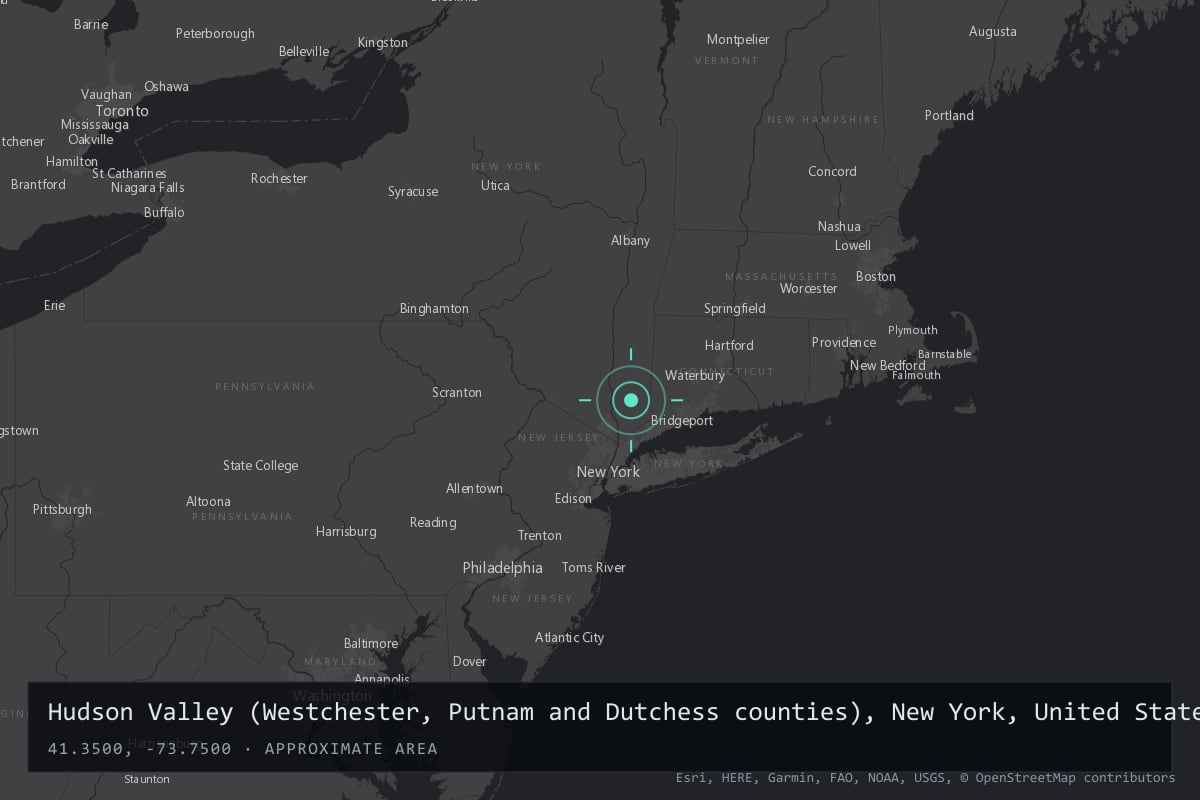 Where it happened: Hudson Valley (Westchester, Putnam and Dutchess counties), New York, United States