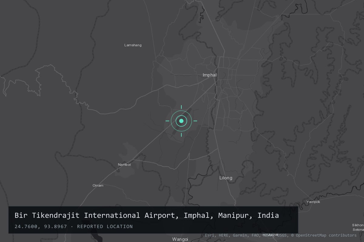 Where it happened: Bir Tikendrajit International Airport, Imphal, Manipur, India