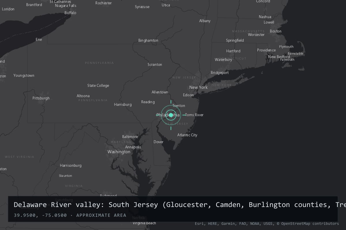 Where it happened: South Jersey and the Philadelphia area (Woodbury, Bristol, Burlington, Gloucester City, Camden, Trenton), United States