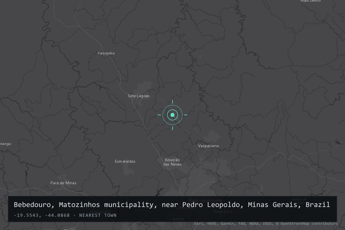 Where it happened: Bebedouro, Matozinhos municipality, near Pedro Leopoldo, Minas Gerais, Brazil