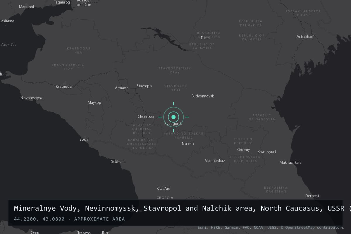 Where it happened: Mineralnye Vody, Nevinnomyssk, Stavropol and Nalchik area, North Caucasus, USSR (Russia)