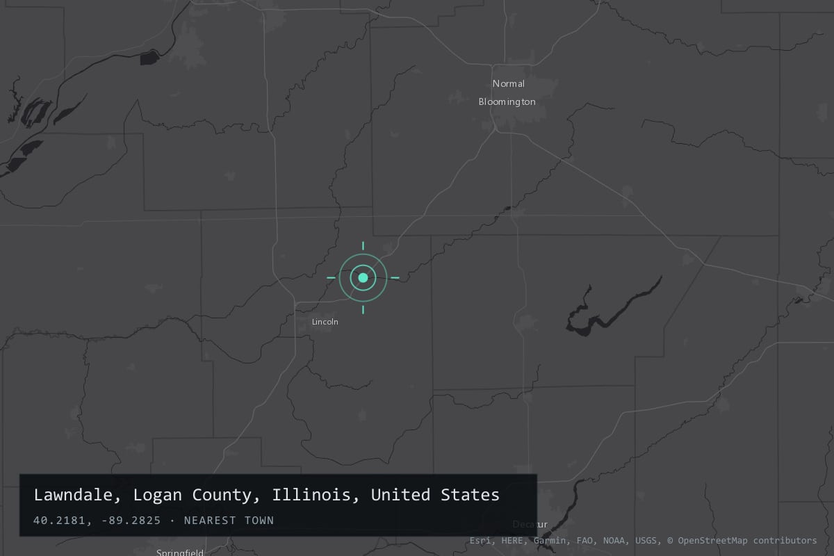 Where it happened: Lawndale, Logan County, Illinois, United States
