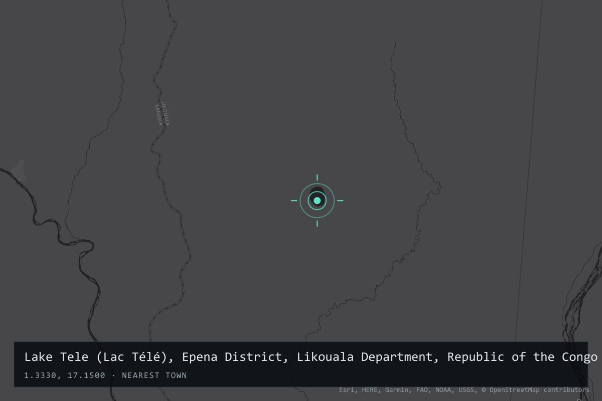 Where it happened: Lake Tele, Likouala Department, Republic of the Congo