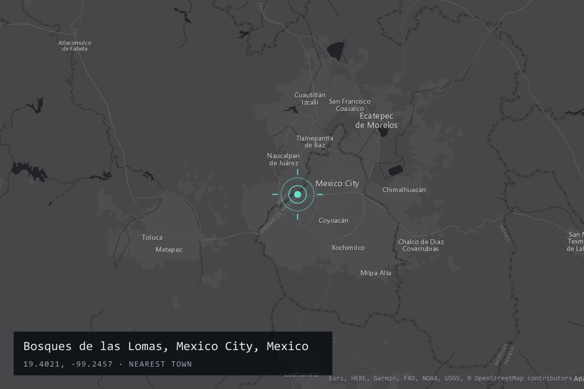 Where it happened: Bosques de las Lomas, Mexico City, Mexico
