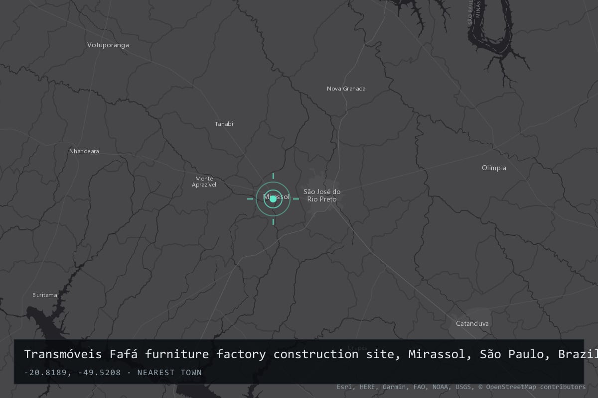 Where it happened: Transmóveis Fafá furniture factory construction site, Mirassol, São Paulo, Brazil