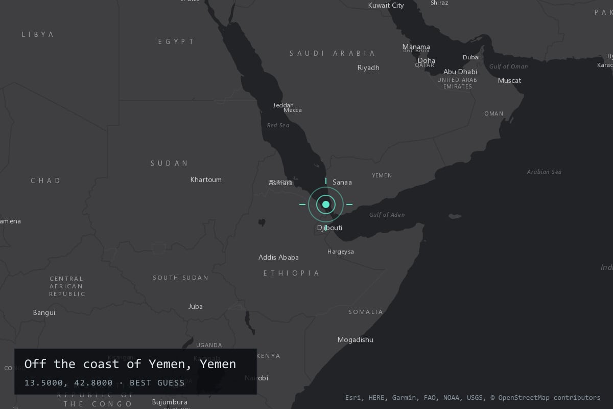 Where it happened: Off the coast of Yemen, Yemen