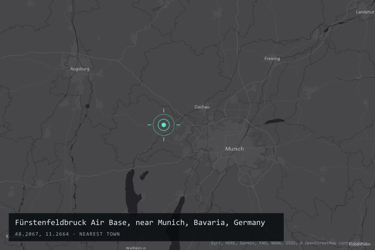 Where it happened: Fürstenfeldbruck Air Base, near Munich, Bavaria, Germany
