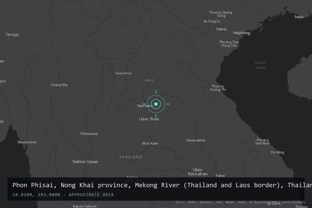Where it happened: Phon Phisai, Nong Khai province, Mekong River (Thailand and Laos border), Thailand