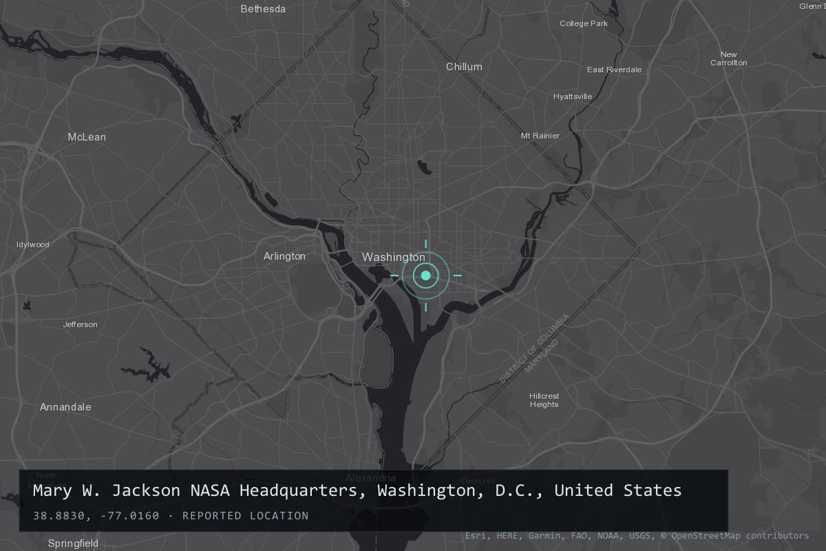 Where it happened: Mary W. Jackson NASA Headquarters, Washington, D.C., United States