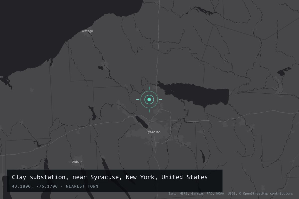 Where it happened: Clay substation, near Syracuse, New York, United States