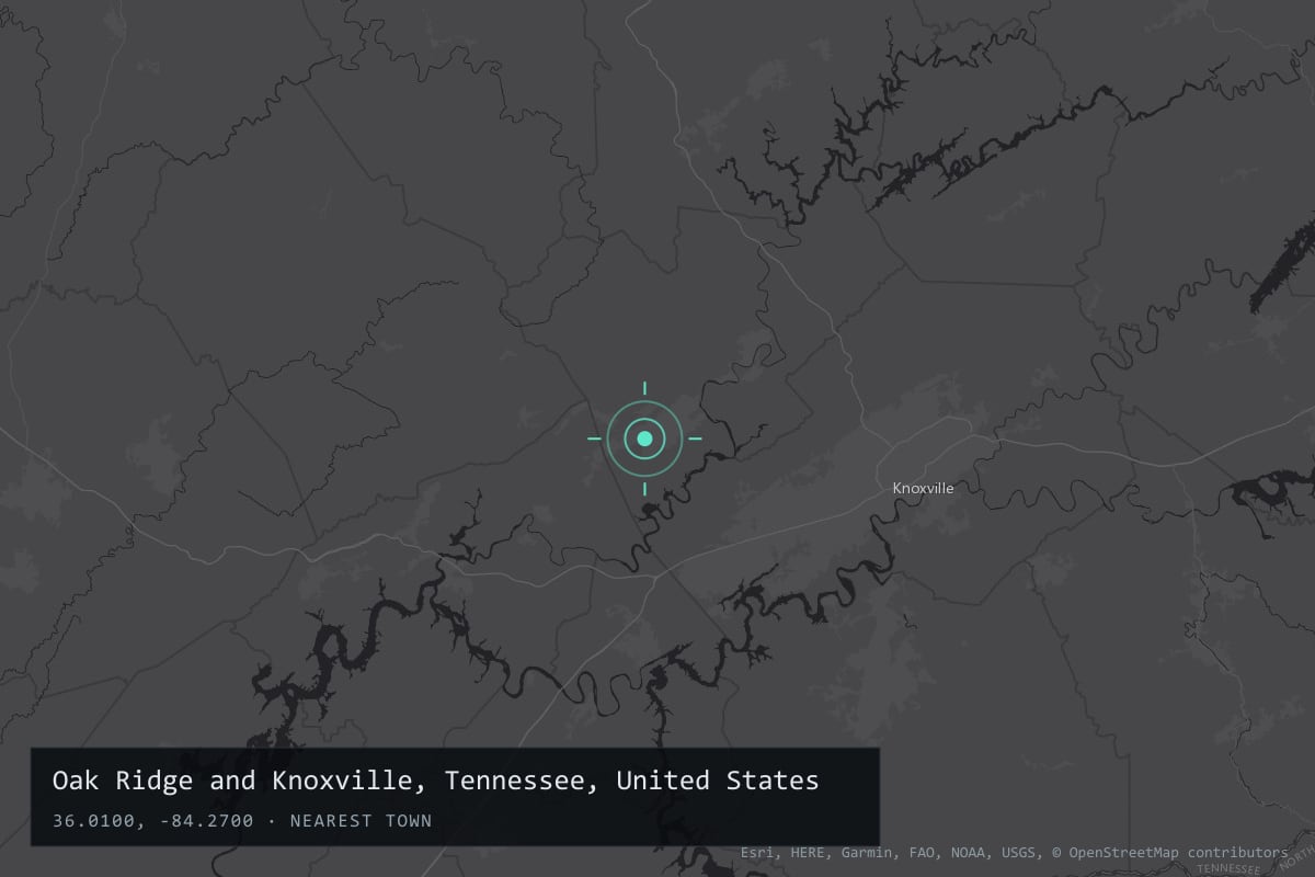 Where it happened: Oak Ridge and Knoxville, Tennessee, United States