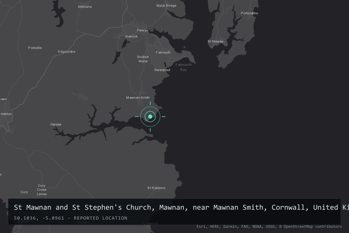 Where it happened: St Mawnan and St Stephen's Church, Mawnan, near Mawnan Smith, Cornwall, United Kingdom