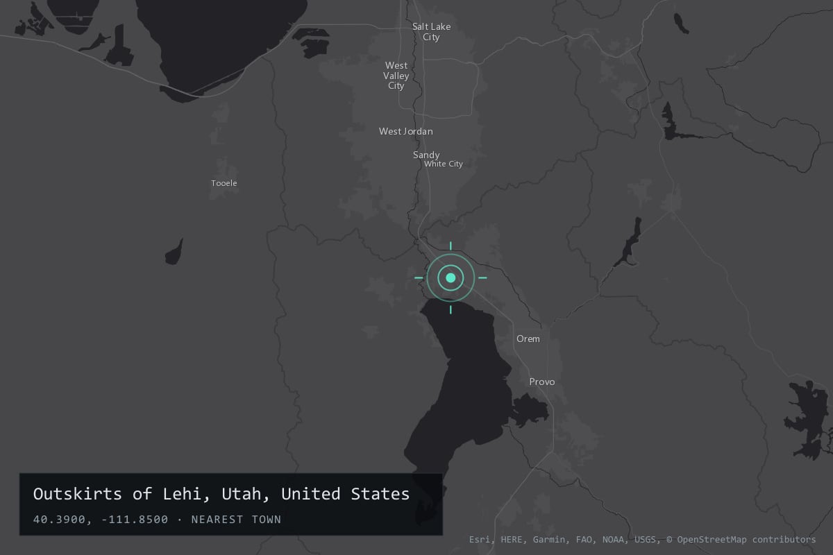 Where it happened: Outskirts of Lehi, Utah, United States