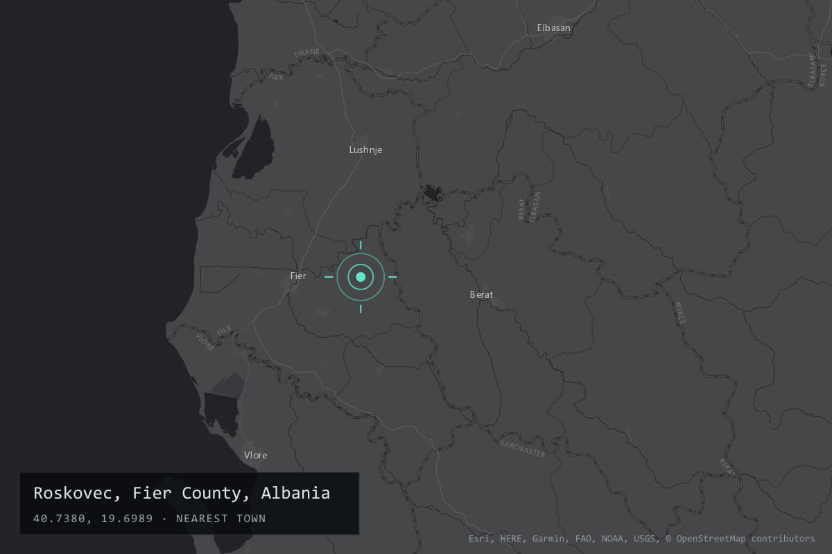 Where it happened: Roskovec, Fier County, Albania