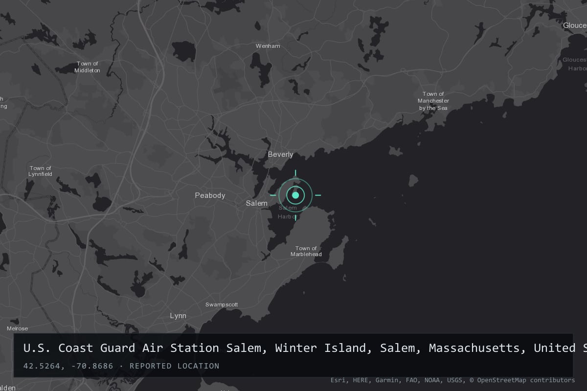 Where it happened: U.S. Coast Guard Air Station Salem, Winter Island, Salem, Massachusetts, United States