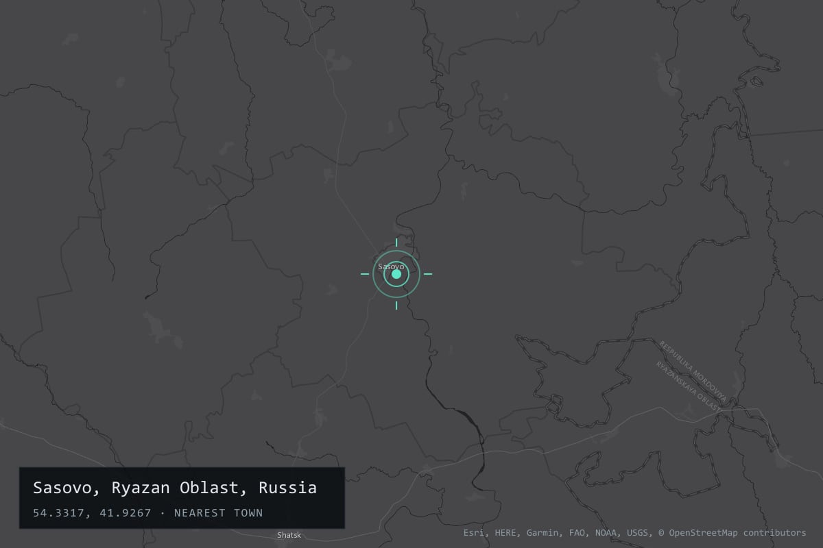 Where it happened: Sasovo, Ryazan Oblast, Russia